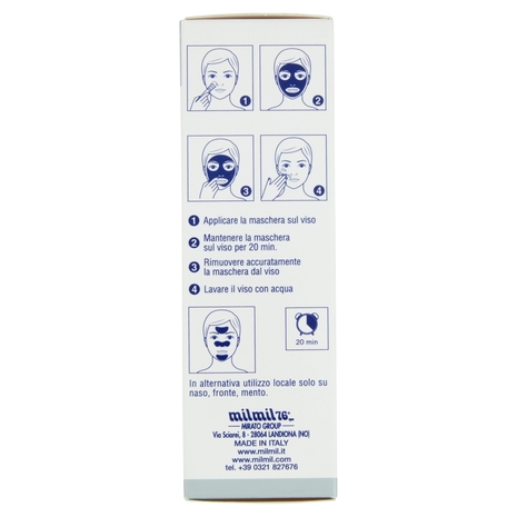 milmil ecobio Natura Dermo Peel Off Maschera Viso Carbone Vegetale 75 ml